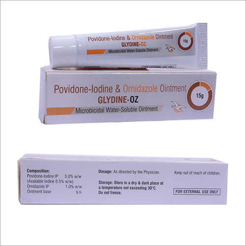 Povidone Iodine And Ornidazole Ointment Microbicidal Water Soluble Ointment