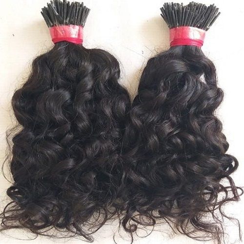 I Tip Hair Extensions  steam Curly Remy Hair Human Hair Extensions