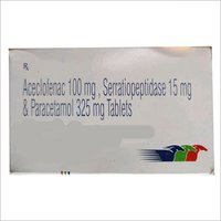 Aceclofenac 100mg Serratiopeptidase 15mg And Paracetamol 325mg Tablets