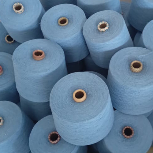 Eco-Friendly Cotton Blue Knitting Yarn