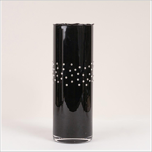 Black Glass Vase By KAMYA IMPEX