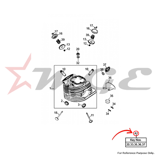 Cylinder Head Assembly For Royal Enfield - Reference Part Number - #500292/A