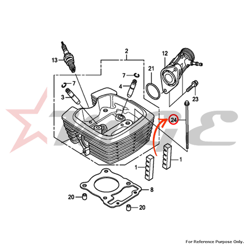Bolt, Flange, 6x105 For Honda CBF125 - Reference Part Number - #95801-061-0500