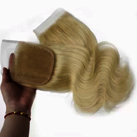 100% Cuticle Aligned Transparent Hd Lace Closure Pre Plucked With Baby Hair Bleached Knots