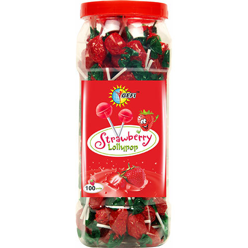 Strawberry Lolipop Jar