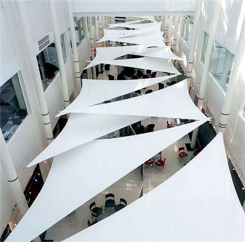 Tensile Walkway Covering Structure