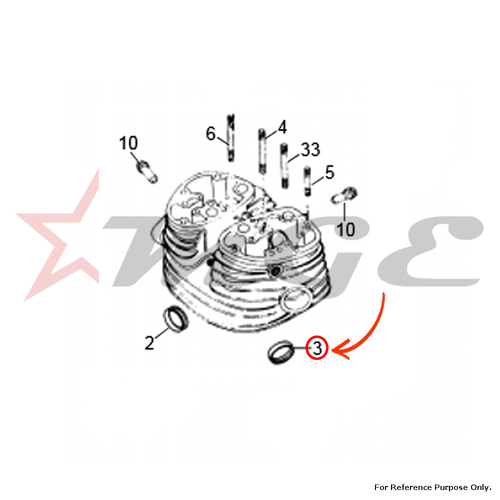 Valve Seat Insert - Exhaust For Royal Enfield - Reference Part Number - #144774/A