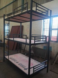 3 Tier Metal Bunk Bed - Features: Durable Design