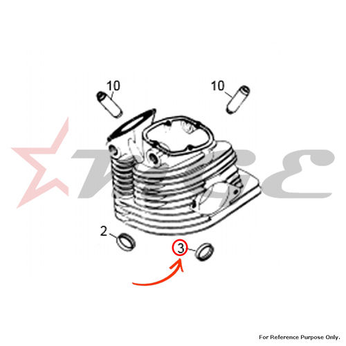 Valve Seat Insert - Exhaust For Royal Enfield - Reference Part Number - #510303/A