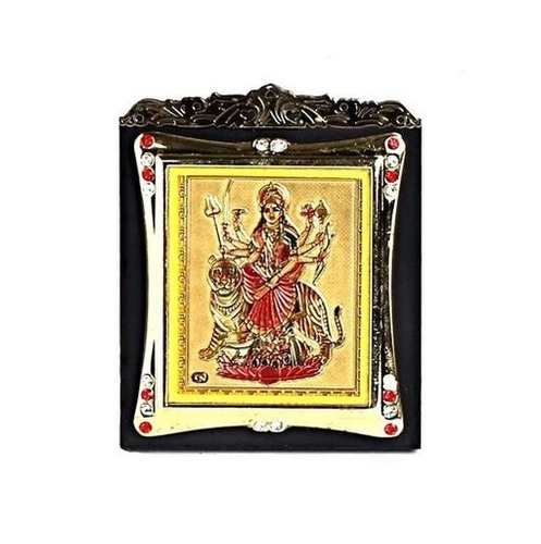 Lord Photo in Golden Acrylic Glass Wooden Frame Showpiece For Car