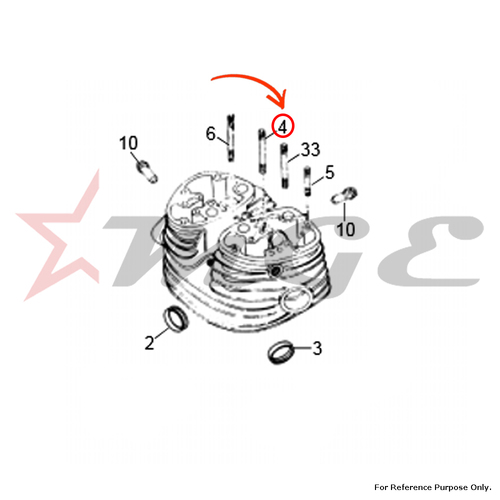 Stud - Rocker Bearing For Royal Enfield - Reference Part Number- #140008/3
