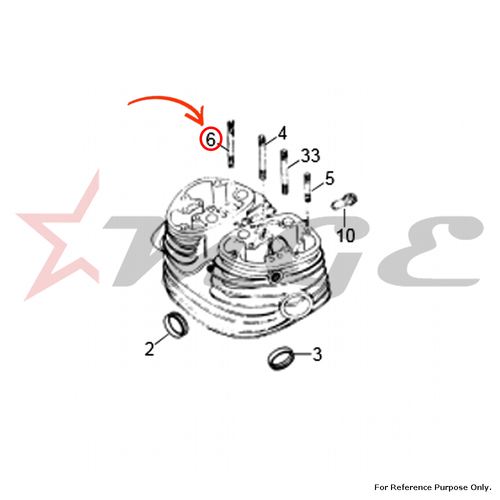 Stud - Long - Rocker Box For Royal Enfield - Reference Part Number - #140566