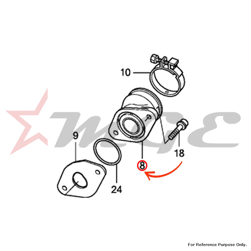 Insulator Comp., Throttle Body For Honda CBF125 - Reference Part Number - #16210-KWF-942