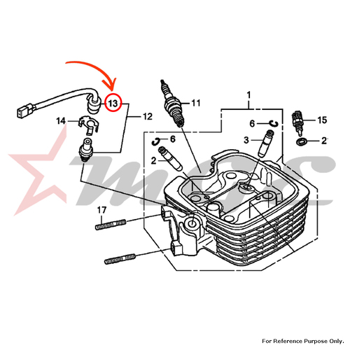 Cord Comp., Oxygen Sensor For Honda CBF125 - Reference Part Number - #36533-KWF-941