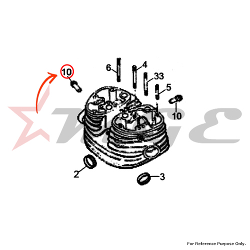 Valve Guide - 0.075mm Oversize For Royal Enfield - Reference Part Number - #146694/A