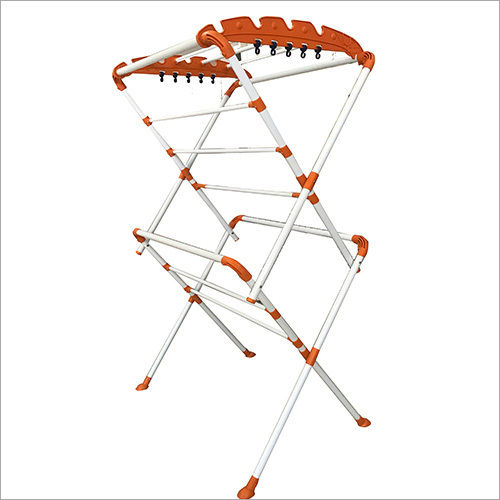 Orange And White Floor Cloth Drying Stand