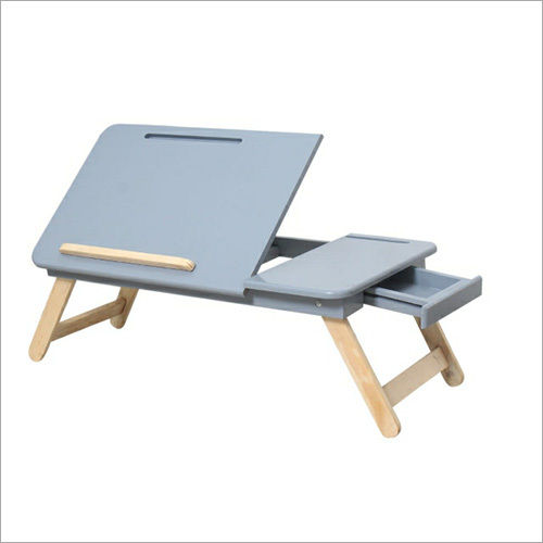 Easy To Clean Folding Grey Laptop Tables