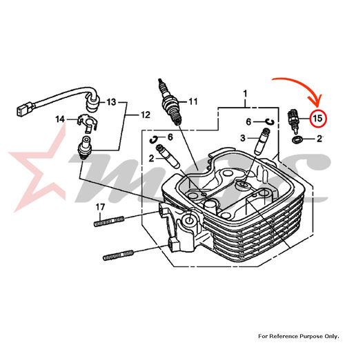 As Per Photo Sensor Assy., Oil Thermo For Honda Cbf125 - Reference Part Number - #37750-Kph-701