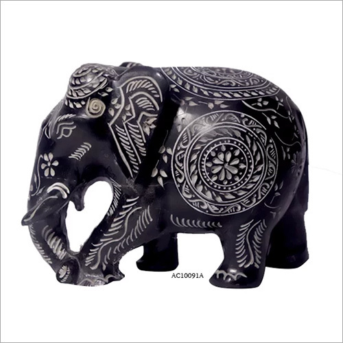 Model Handicraft Marble Elephant Touching Carving Work