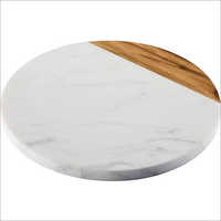 White & Brown Soapstone Marble Chopping Board