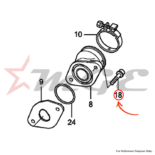 Bolt, Flange Socket, 6X22 For Honda Cbf125 - Reference Part Number - #90091-Kwf-940 - Material: As Per Photo
