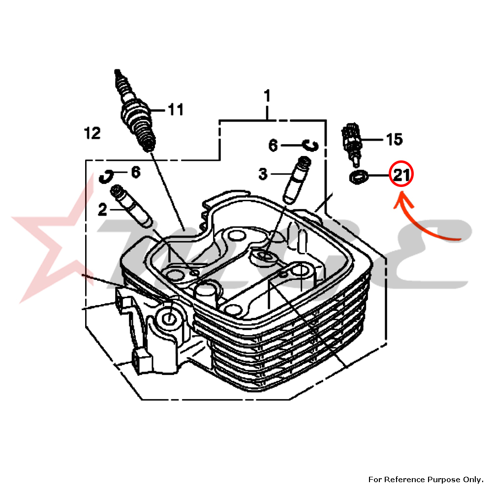 Washer, Sealing, 10mm For Honda CBF125 - Reference Part Number - #90443-MB0-000