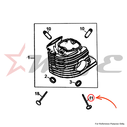 Valve Exhaust For Royal Enfield - Reference Part Number - #510325/A