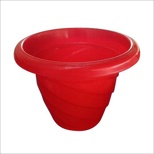 Red 7 Inch Flower Pot