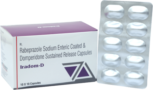 Rabeprazole Sodium Enteric Coated and Domperidone Sustained Release Capsules
