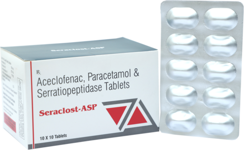 Aceclofenac Paracetamol and Serratiopeptidase Tablets