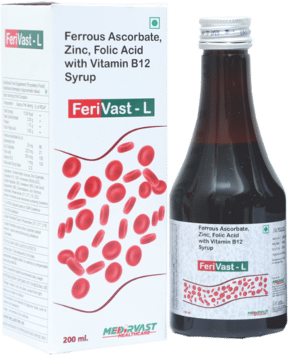 200 ml Ferrous Ascorbate Zinc Folic Acid Wth Vitamin B12 Syrup