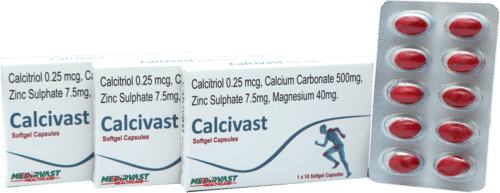 Tablets Calcitriol 500Mg Calcium Carbonate 7.5 Mg Zinc Sulphate 40Mg Magnesium