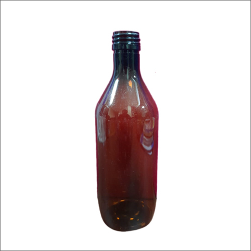 Flat Amber Bottle