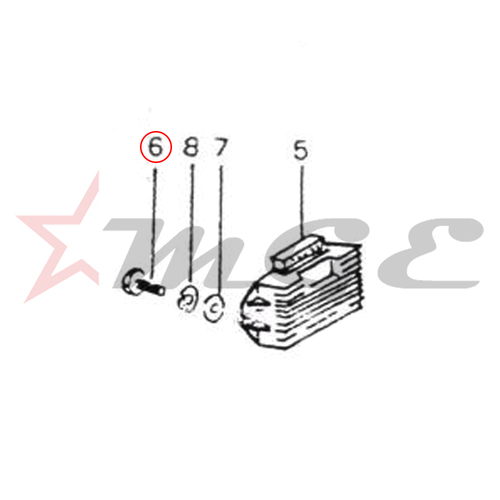 Vespa PX LML Star NV - CDI Mounting Bolt - Reference Part Number - #S-15759