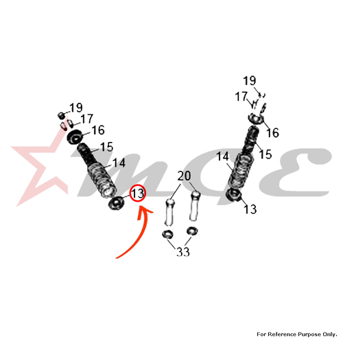 Collar - Valve Spring Bottom For Royal Enfield - Reference Part Number - #140001/C