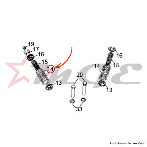 Valve Spring Outer For Royal Enfield - Reference Part Number - #140004/8