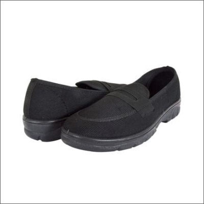 Fabric 6x10 Black Slip On Shoes