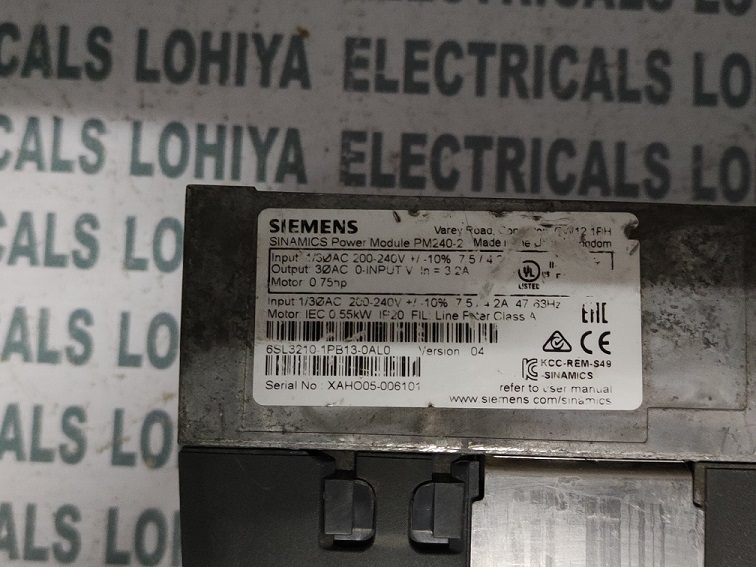 SIEMENS POWER MODULE 6SL3210-1PB13-0AL0