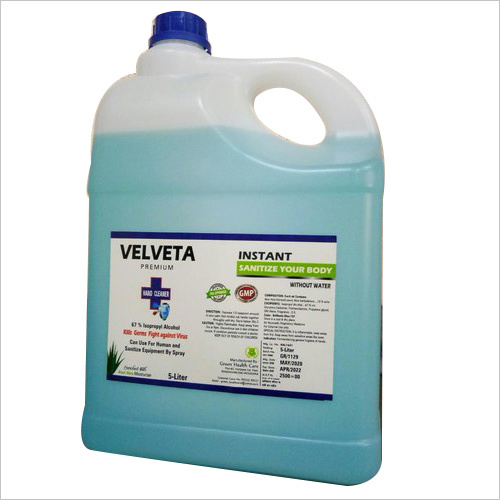 Velveta Hand Sanitizer 5 Litre By GREEN HEALTH CARE