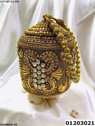 Handmade Bridal Metal Clutch Bag 