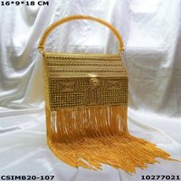 Designer Bridal Metal Clutch Bag