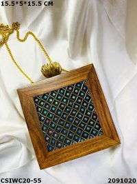 Designer Wooden Clutch Bag