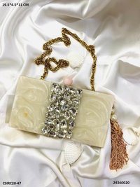 Bridal Resin Clutch Bag