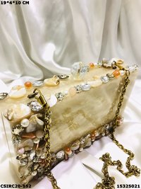 Bridal Resin Clutch Bag