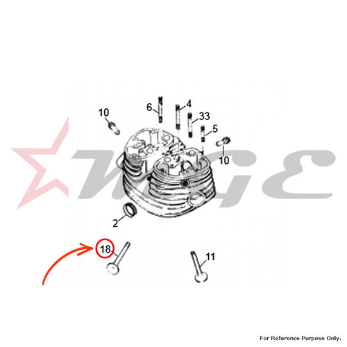 As Per Photo Valve Inlet For Royal Enfield - Reference Part Number - #146040/a