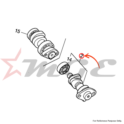 Camshaft Comp. For Honda CBF125 - Reference Part Number - #14100-KTE-910
