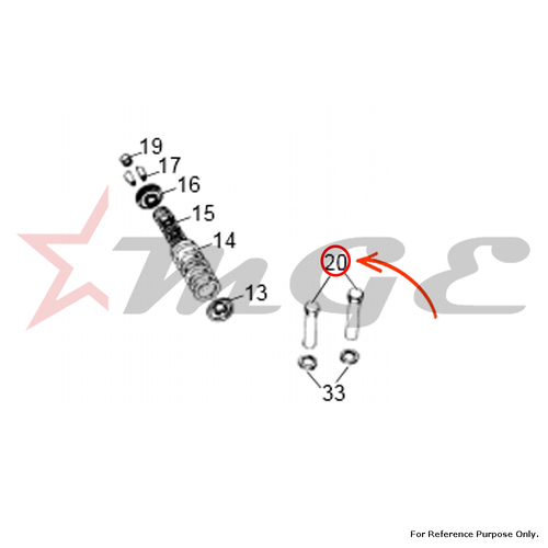 Nut, Cylinder Head (Metric) For Royal Enfield - Reference Part Number - #145107/B