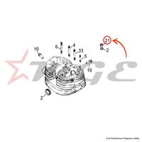 Nut, Cylinder Head Stud - Steel, Fits Royal Enfield 350cc/500cc/535cc Models | Oem Part Number #140144/3, Kick Start & Electric Start Compatibility