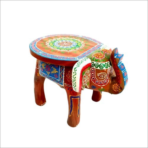 Painted Elephant Stool