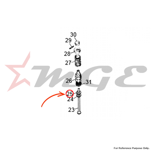 Washer For Decompressor Valve Royal Enfield - Reference Part Number - #140098/1